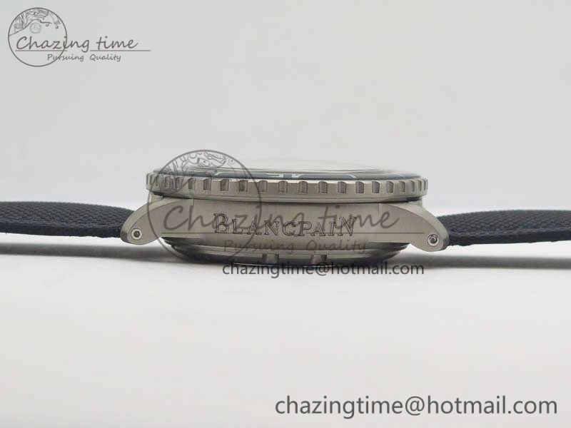 Fifty Fathoms Titanium Blue ZF 1:1 Best Edition Blue Dial On Canvas Strap A2836 (Free Tool )