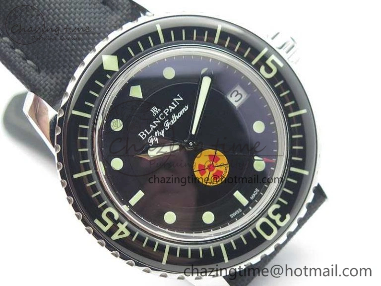 Fifty Fathoms ZF 1:1 Best Edition SS “No Radiation” Dial On Sail-Canvas Strap A2836