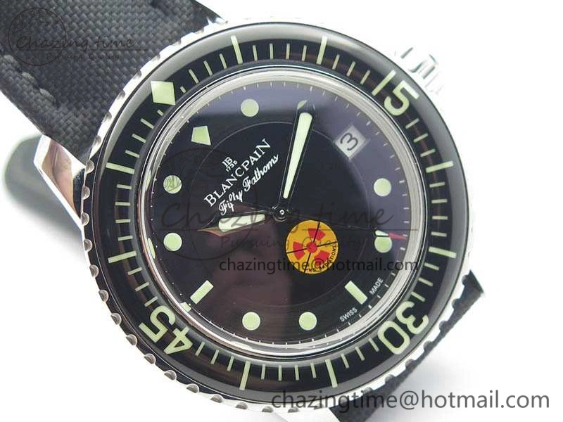 Fifty Fathoms ZF 1:1 Best Edition SS “No Radiation” Dial On Sail-Canvas Strap A2836