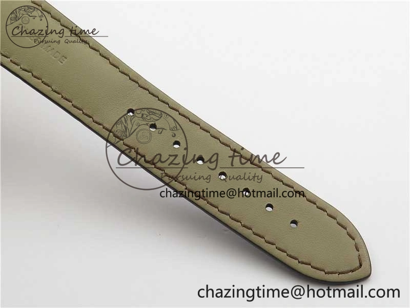 Fiftysix Complete Calendar RG 40mm ZF 1:1 Best Edition White Dial on Brown Leather Strap A2460