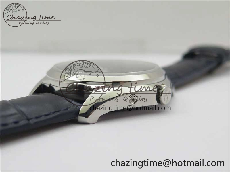 Fiftysix Complete Calendar SS 40mm ZF 1:1 Best Edition Blue Dial on Blue Leather Strap A2460