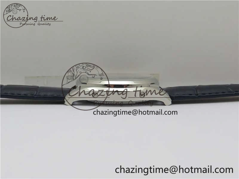 Fiftysix Complete Calendar SS 40mm ZF 1:1 Best Edition Blue Dial on Blue Leather Strap A2460