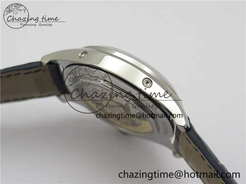 Fiftysix Complete Calendar SS 40mm ZF 1:1 Best Edition Blue Dial on Blue Leather Strap A2460