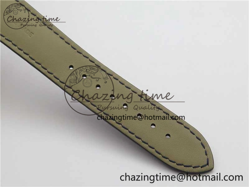 Fiftysix Complete Calendar SS 40mm ZF 1:1 Best Edition Blue Dial on Blue Leather Strap A2460