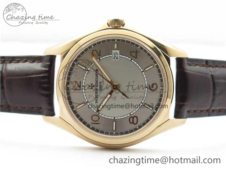 Fiftysix RG 40mm ZF 1:1 Best Edition Silver Dial on Brown Leather Strap A1326