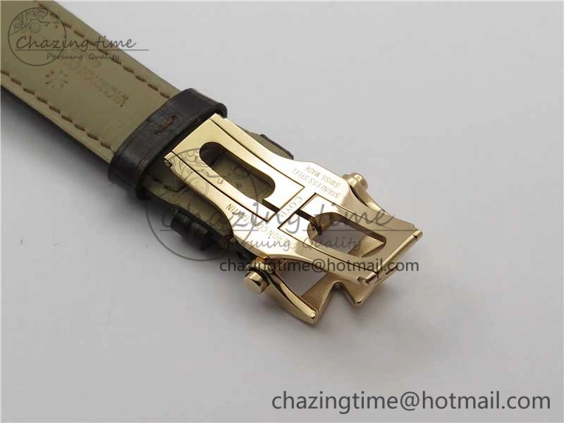 Fiftysix RG 40mm ZF 1:1 Best Edition Silver Dial on Brown Leather Strap A1326