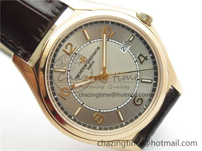 Fiftysix RG 40mm ZF 1:1 Best Edition Silver Dial on Brown Leather Strap A1326