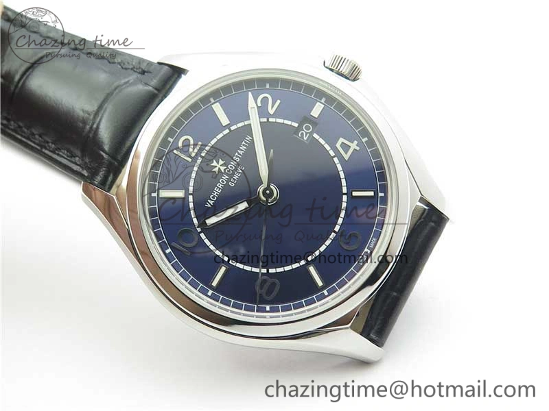 Fiftysix SS 40mm ZF 1:1 Best Edition Blue Dial on Black Leather Strap A1326