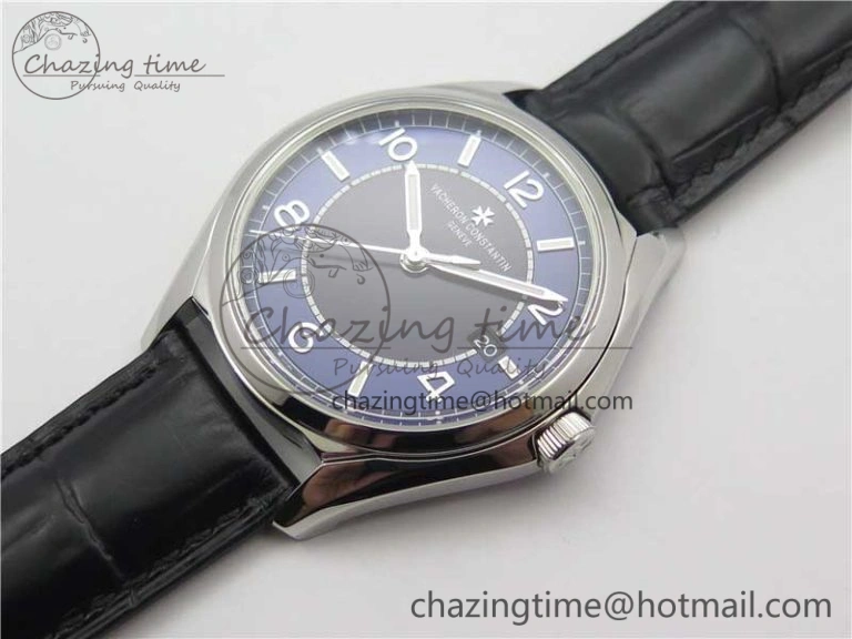 Fiftysix SS 40mm ZF 1:1 Best Edition Blue Dial on Black Leather Strap A1326