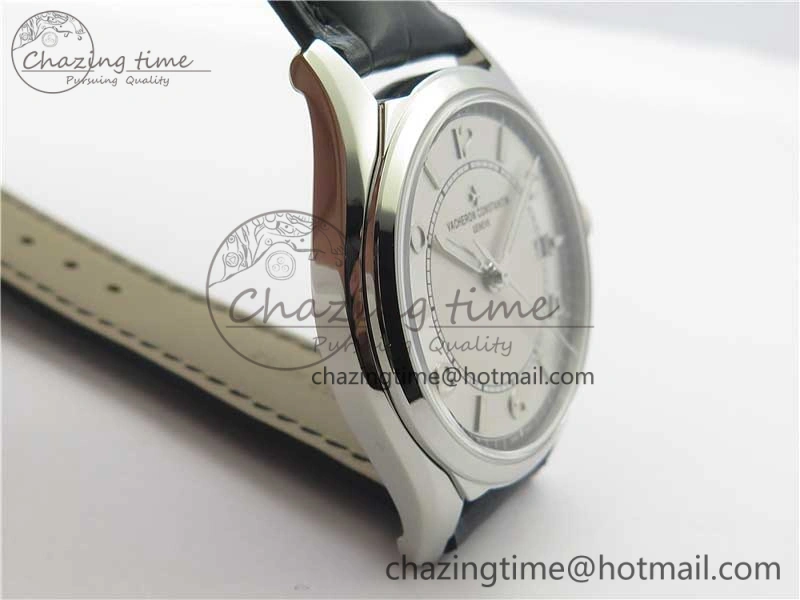 Fiftysix SS 40mm ZF 1:1 Best Edition Silver Dial on Black Leather Strap A1326