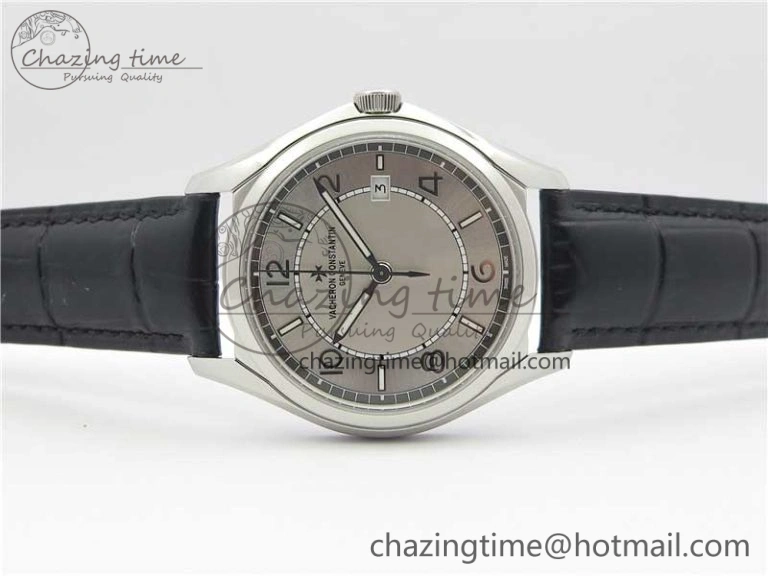 Fiftysix SS 40mm ZF 1:1 Best Edition Silver Dial on Black Leather Strap A1326