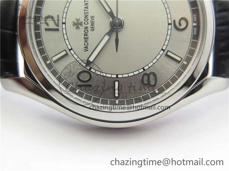 Fiftysix SS 40mm ZF 1:1 Best Edition Silver Dial on Black Leather Strap A1326