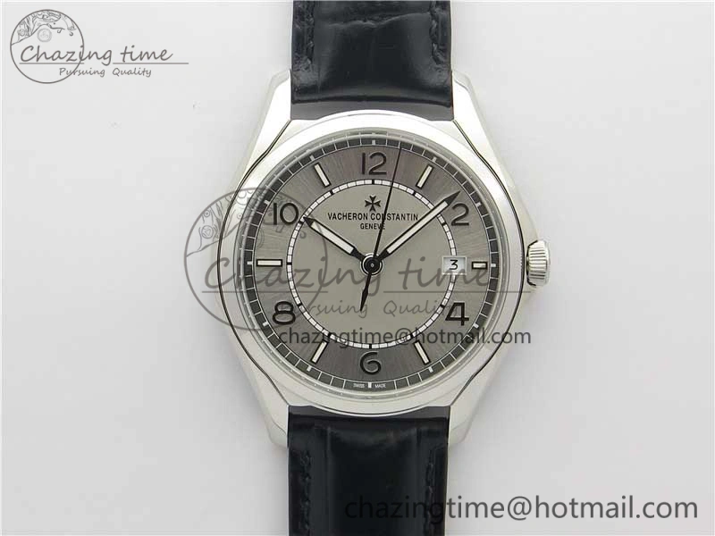 Fiftysix SS 40mm ZF 1:1 Best Edition Silver Dial on Black Leather Strap A1326