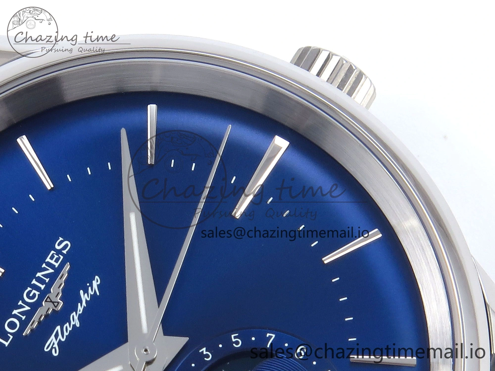 Flagship Heritage Moonphase SS APSF 1:1 Best Edition Blue Dial on Blue Leather Strap A2892