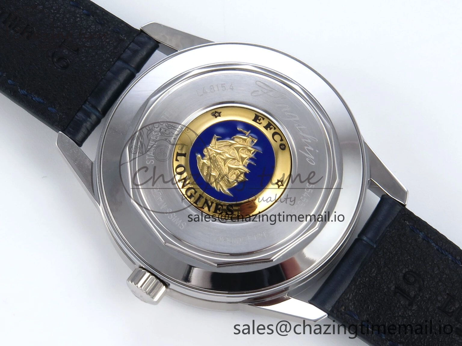 Flagship Heritage Moonphase SS APSF 1:1 Best Edition Blue Dial on Blue Leather Strap A2892