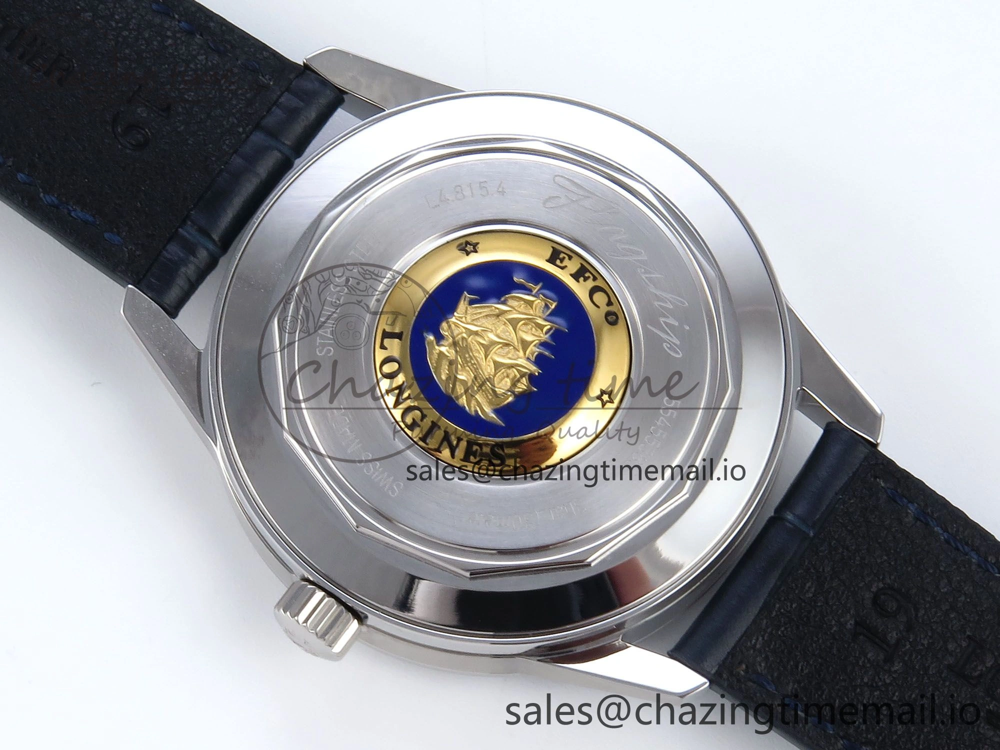 Flagship Heritage Moonphase SS APSF 1:1 Best Edition Blue Dial on Blue Leather Strap A2892