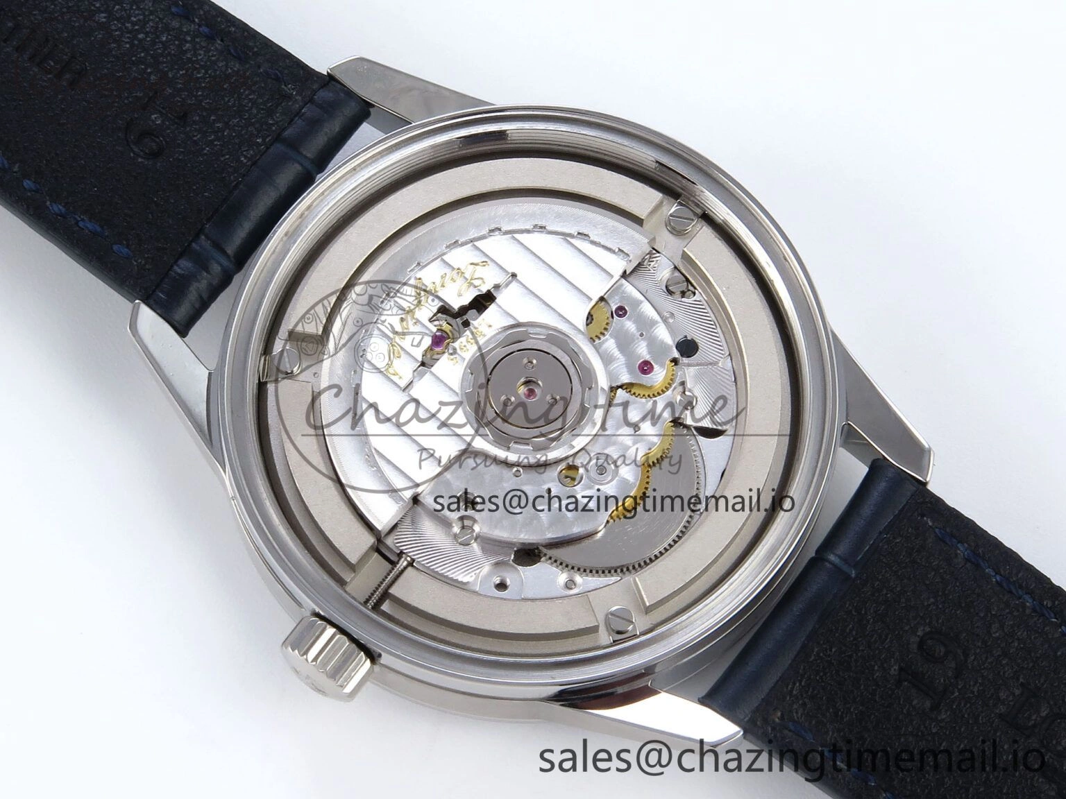 Flagship Heritage Moonphase SS APSF 1:1 Best Edition Blue Dial on Blue Leather Strap A2892