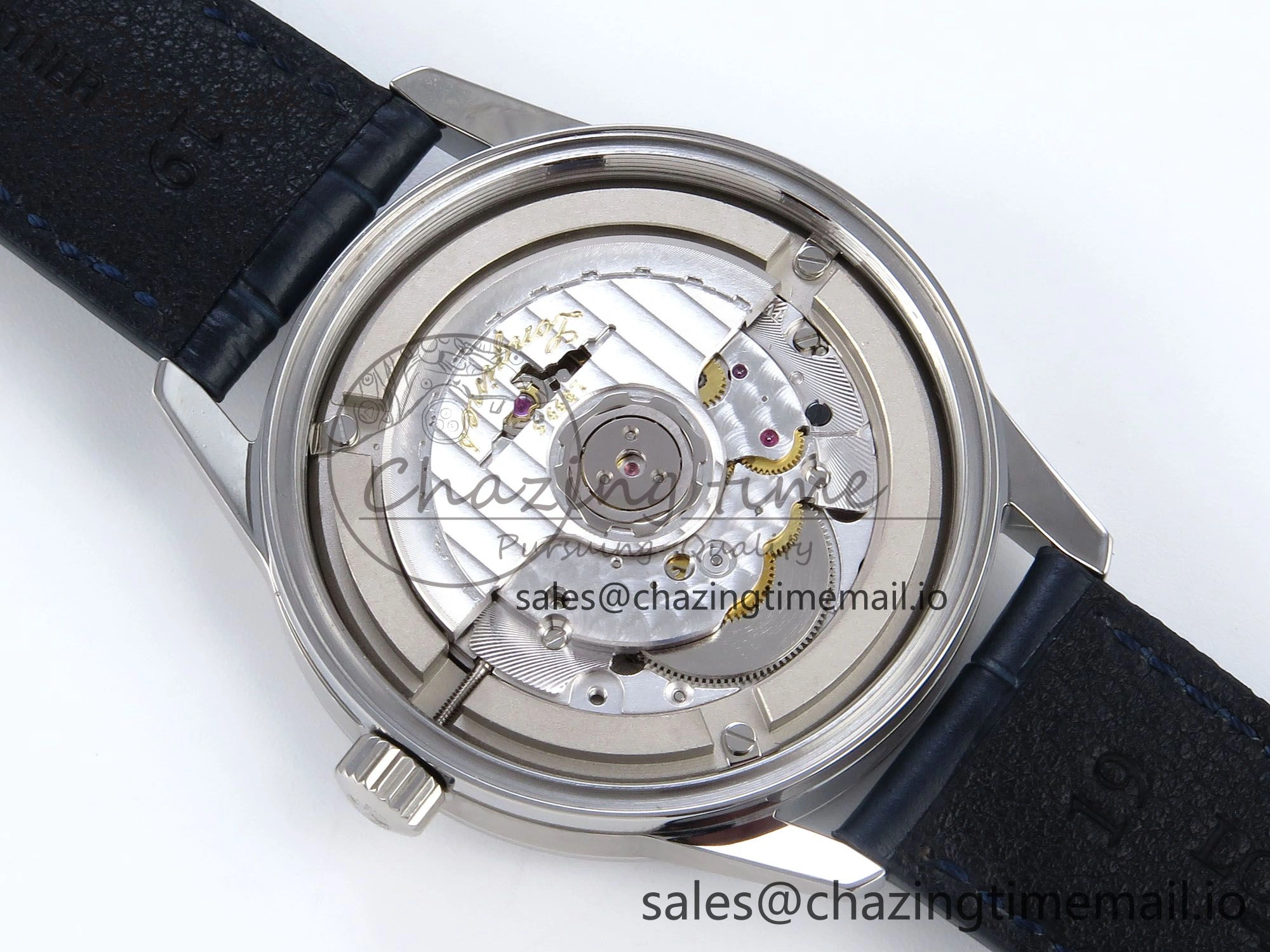 Flagship Heritage Moonphase SS APSF 1:1 Best Edition Blue Dial on Blue Leather Strap A2892