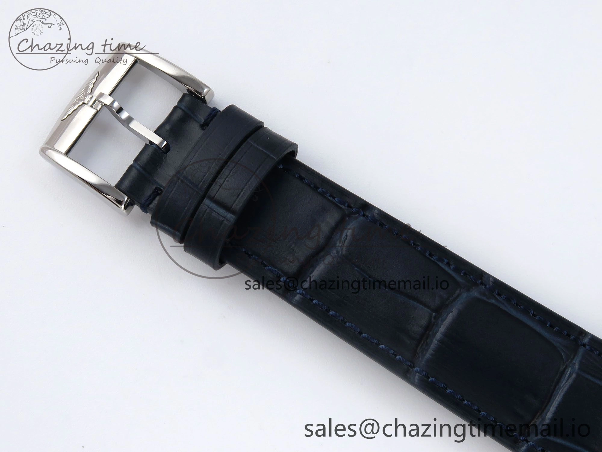 Flagship Heritage Moonphase SS APSF 1:1 Best Edition Blue Dial on Blue Leather Strap A2892