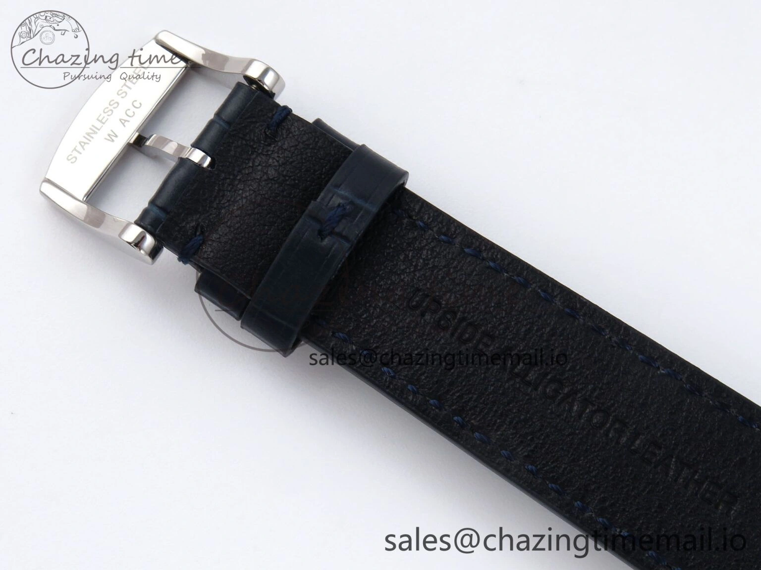 Flagship Heritage Moonphase SS APSF 1:1 Best Edition Blue Dial on Blue Leather Strap A2892