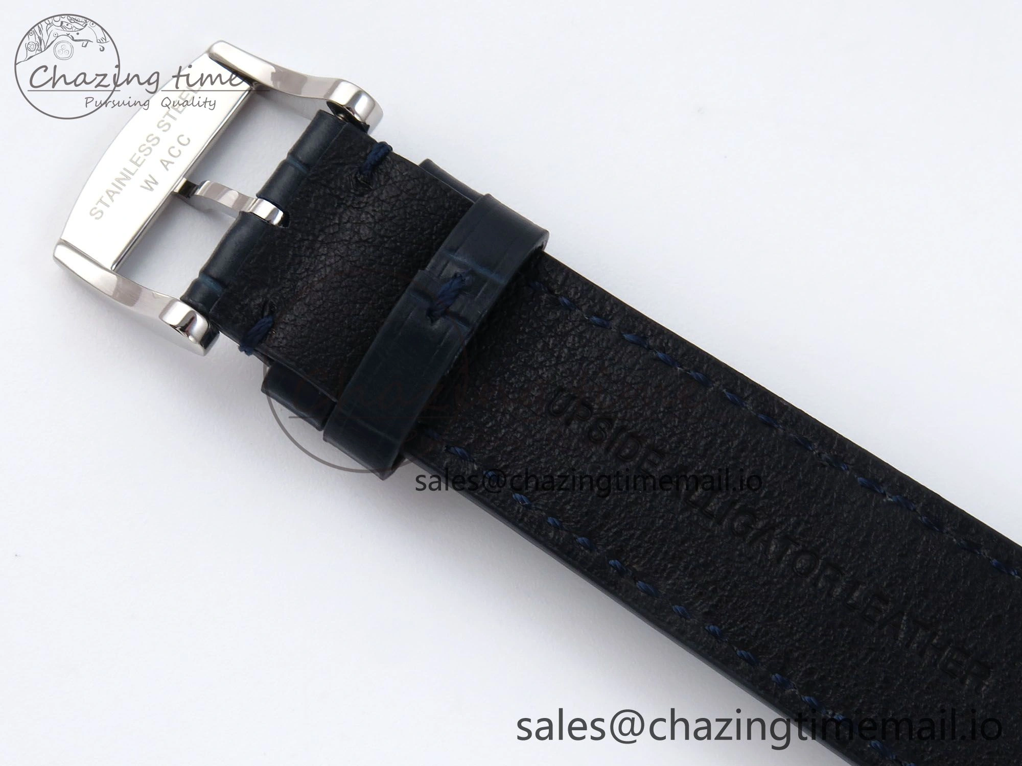 Flagship Heritage Moonphase SS APSF 1:1 Best Edition Blue Dial on Blue Leather Strap A2892