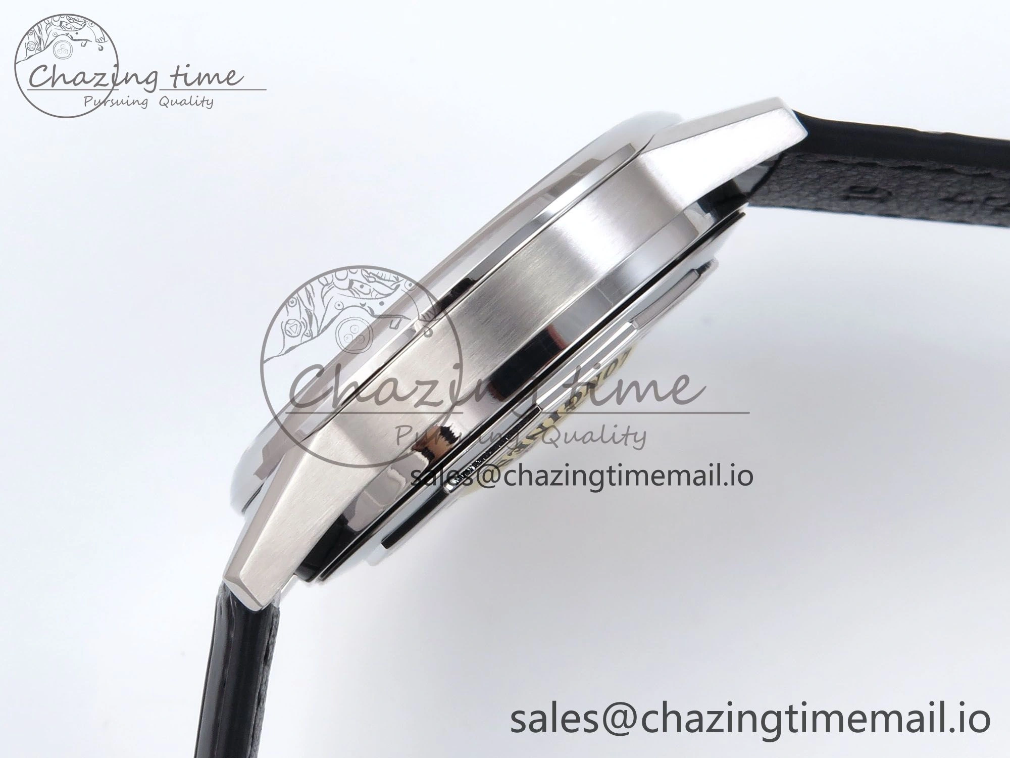 Flagship Heritage Moonphase SS APSF 1:1 Best Edition Red Dial on Black Leather Strap A2892