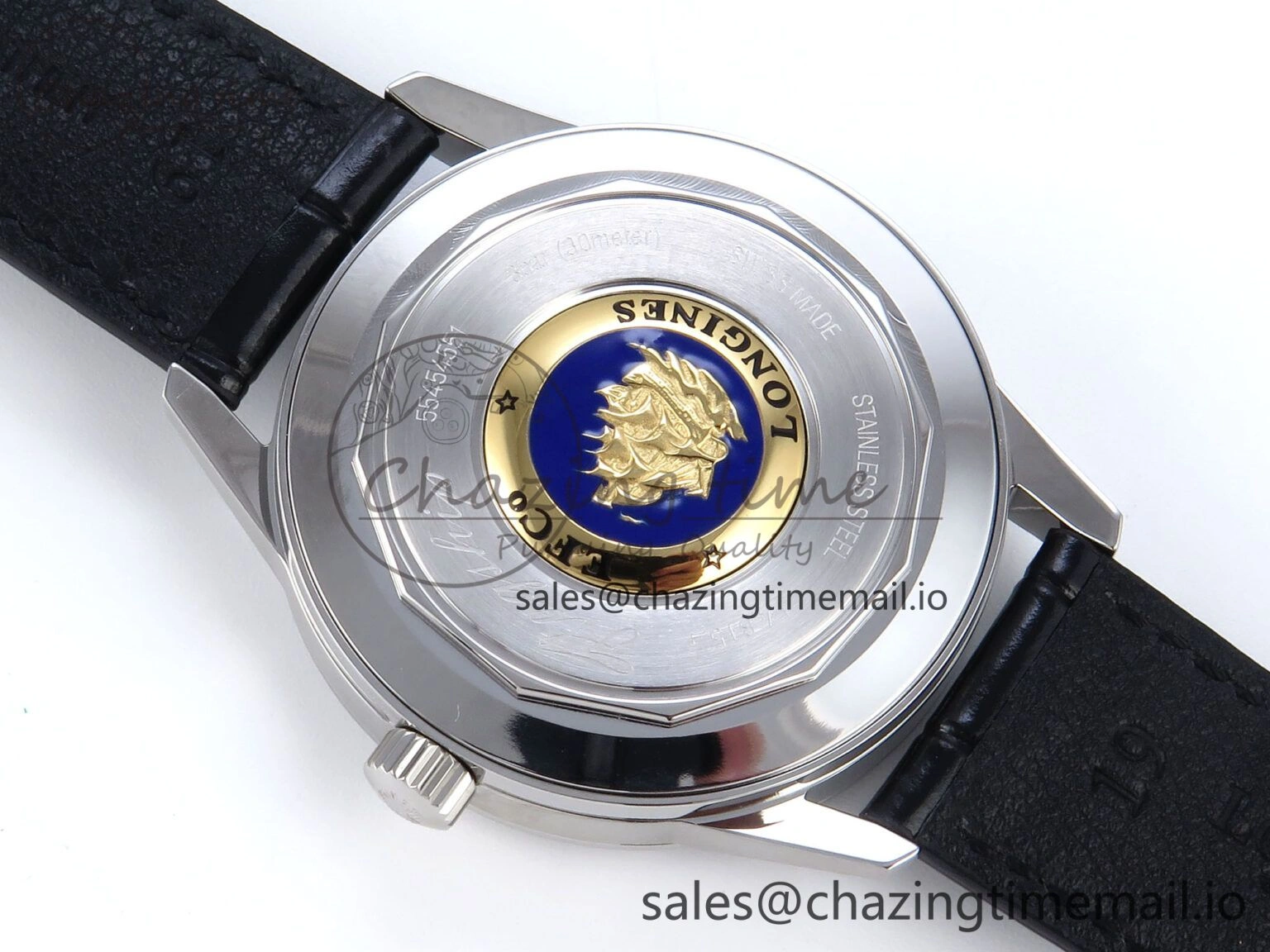 Flagship Heritage Moonphase SS APSF 1:1 Best Edition Red Dial on Black Leather Strap A2892