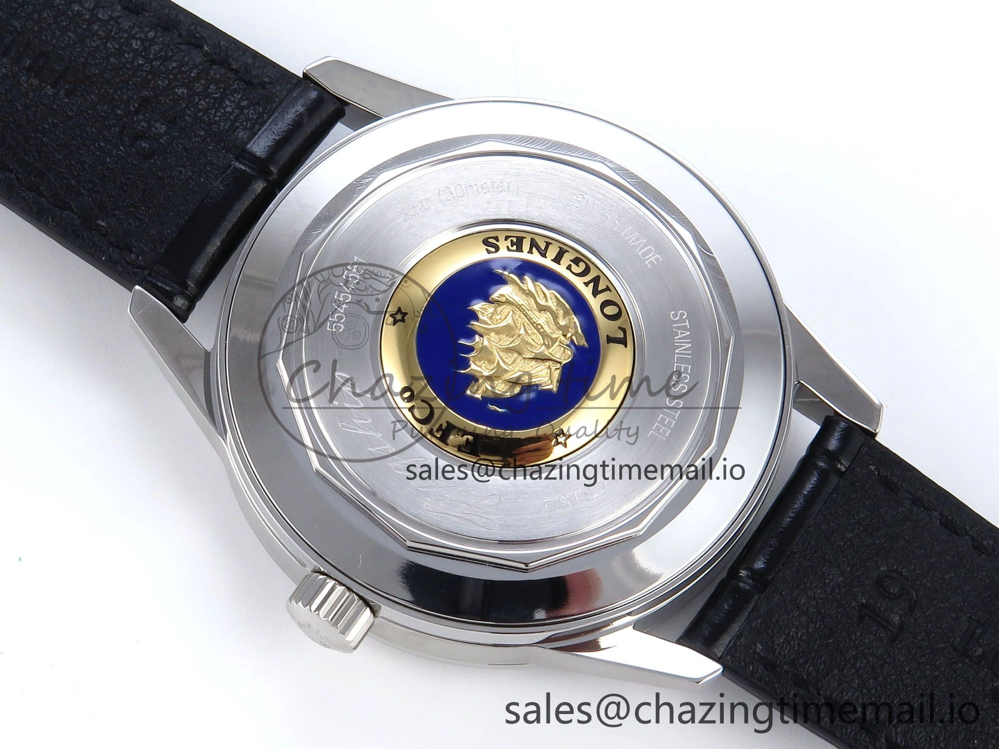 Flagship Heritage Moonphase SS APSF 1:1 Best Edition Red Dial on Black Leather Strap A2892