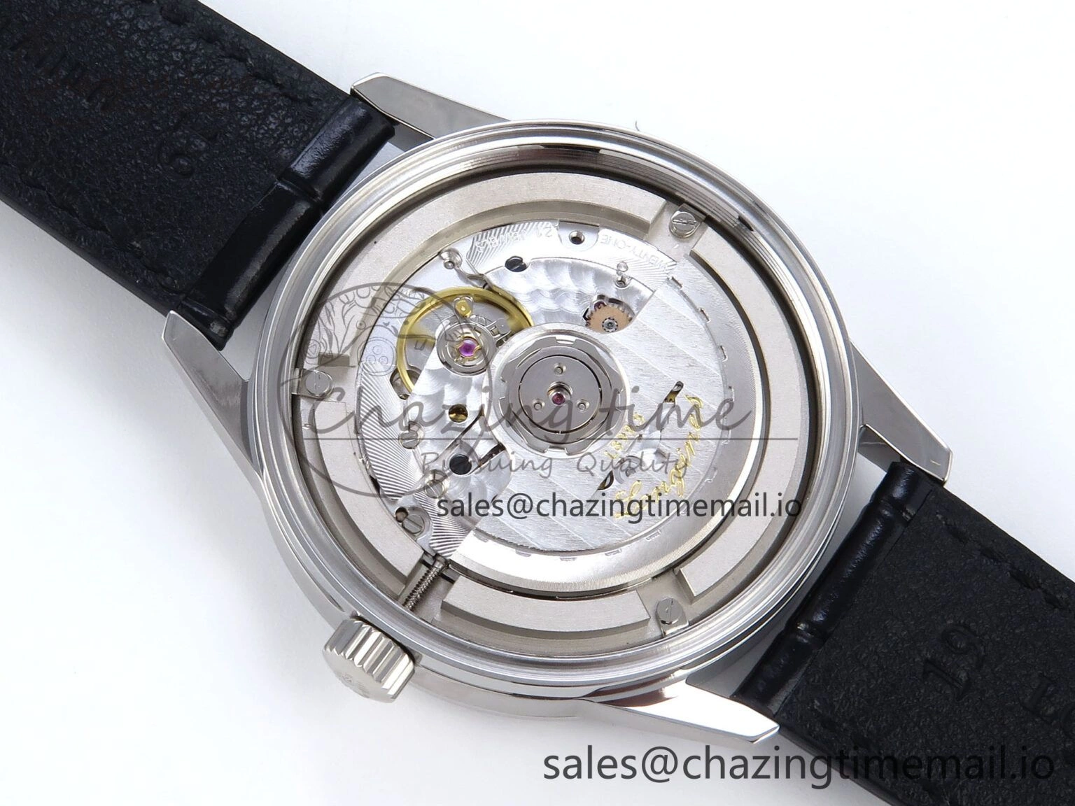 Flagship Heritage Moonphase SS APSF 1:1 Best Edition Red Dial on Black Leather Strap A2892