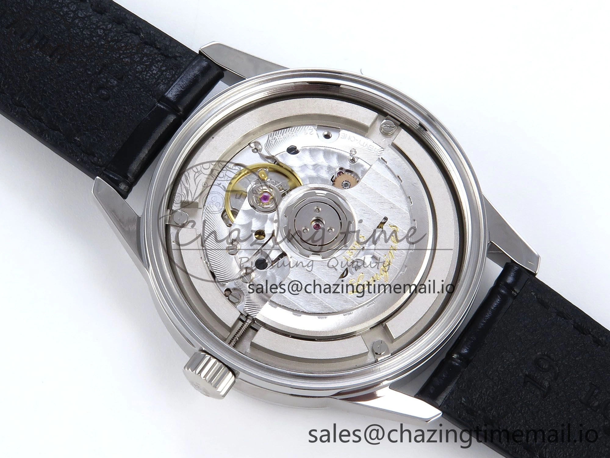 Flagship Heritage Moonphase SS APSF 1:1 Best Edition Red Dial on Black Leather Strap A2892