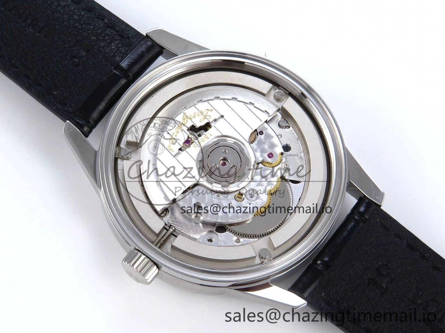 Flagship Heritage Moonphase SS APSF 1:1 Best Edition Red Dial on Black Leather Strap A2892