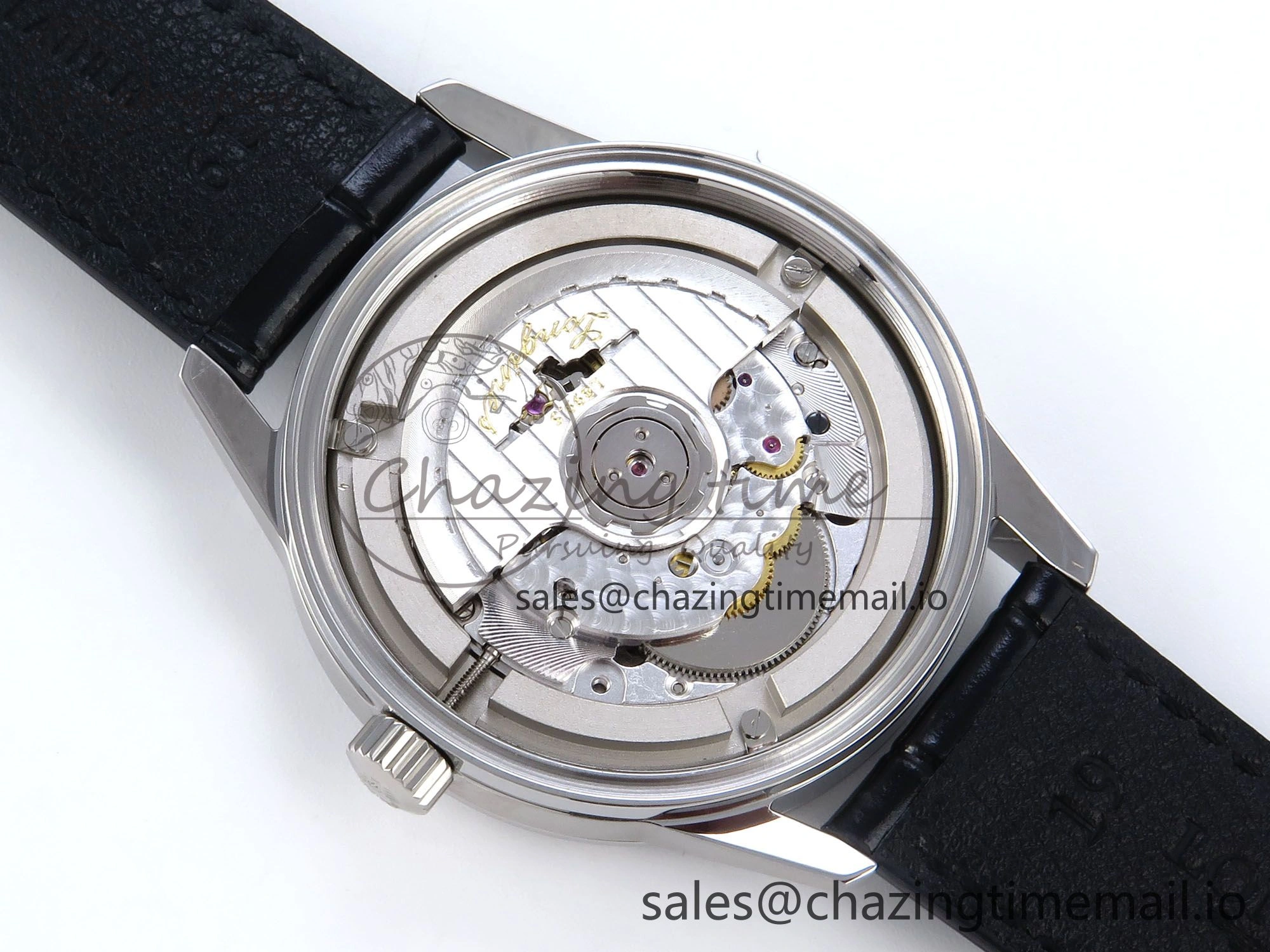 Flagship Heritage Moonphase SS APSF 1:1 Best Edition Red Dial on Black Leather Strap A2892