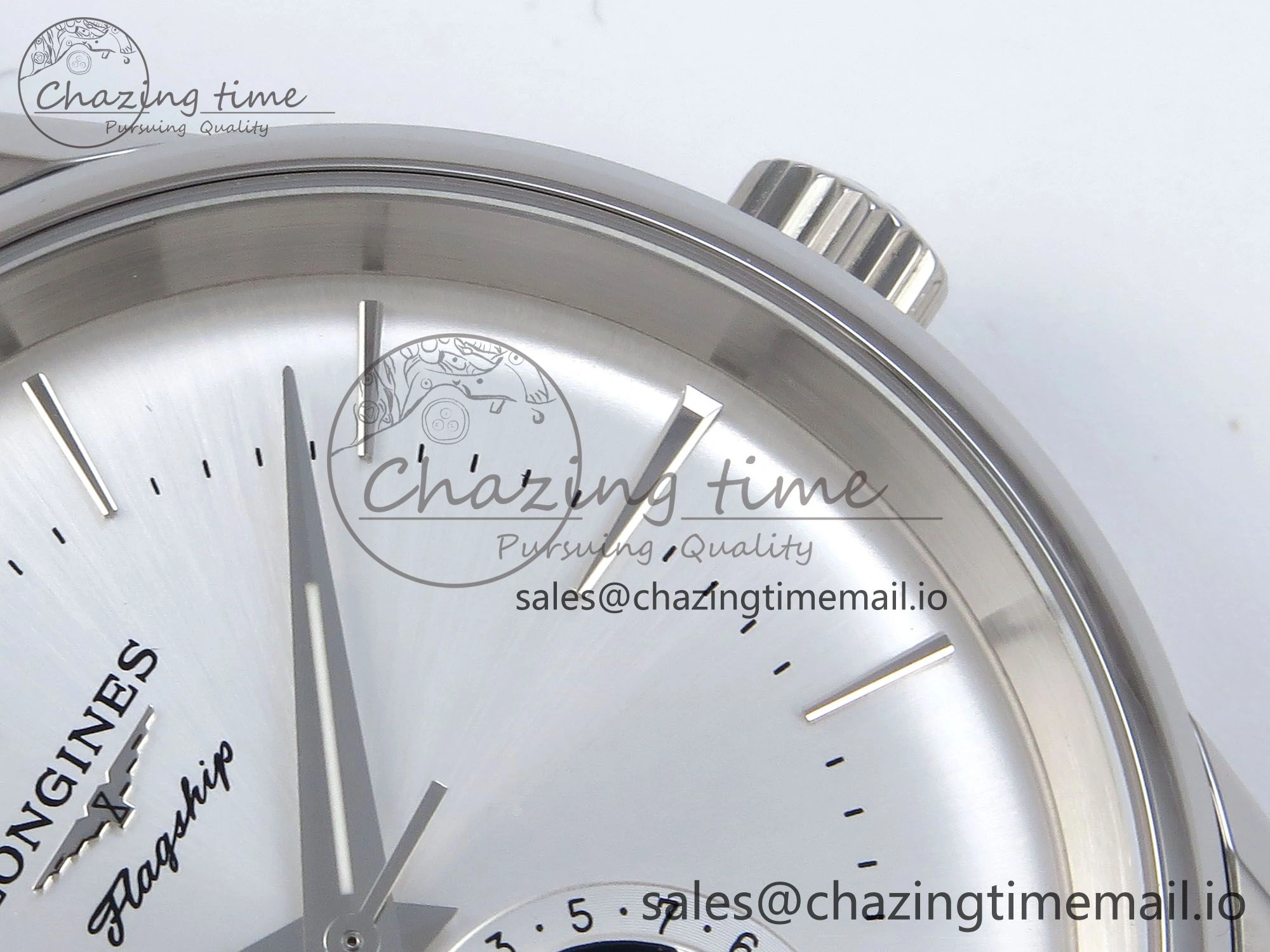 Flagship Heritage Moonphase SS APSF 1:1 Best Edition Silver SS Dial on Black Leather Strap A2892