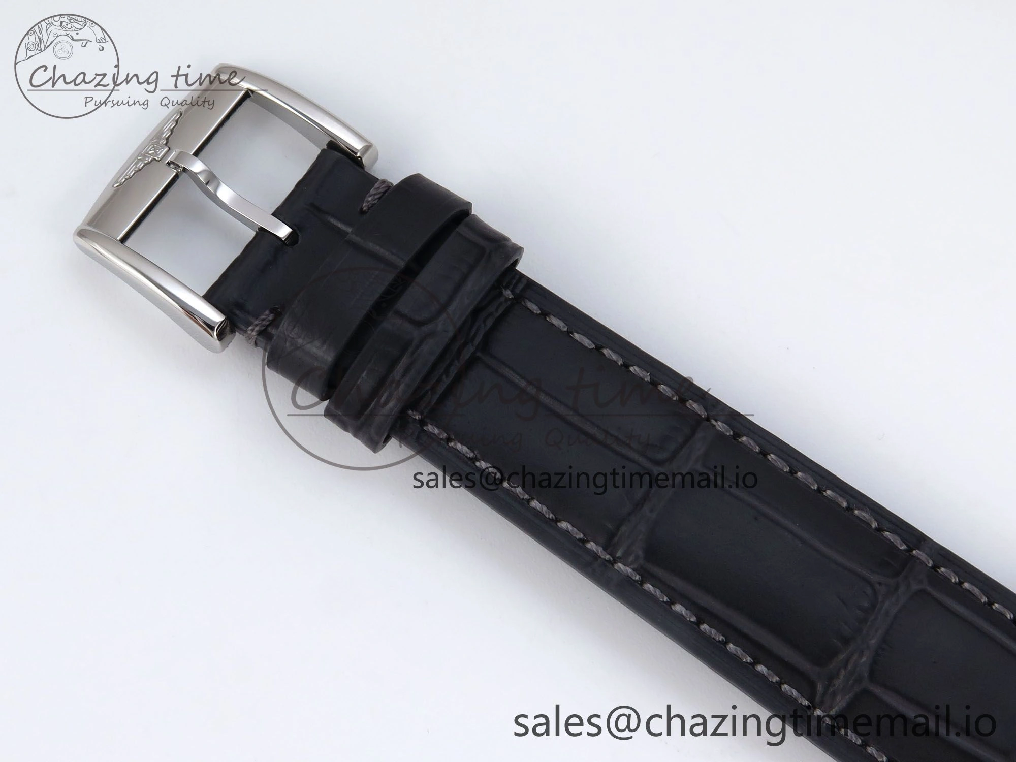 Flagship Heritage Moonphase SS APSF 1:1 Best Edition Silver SS Dial on Black Leather Strap A2892
