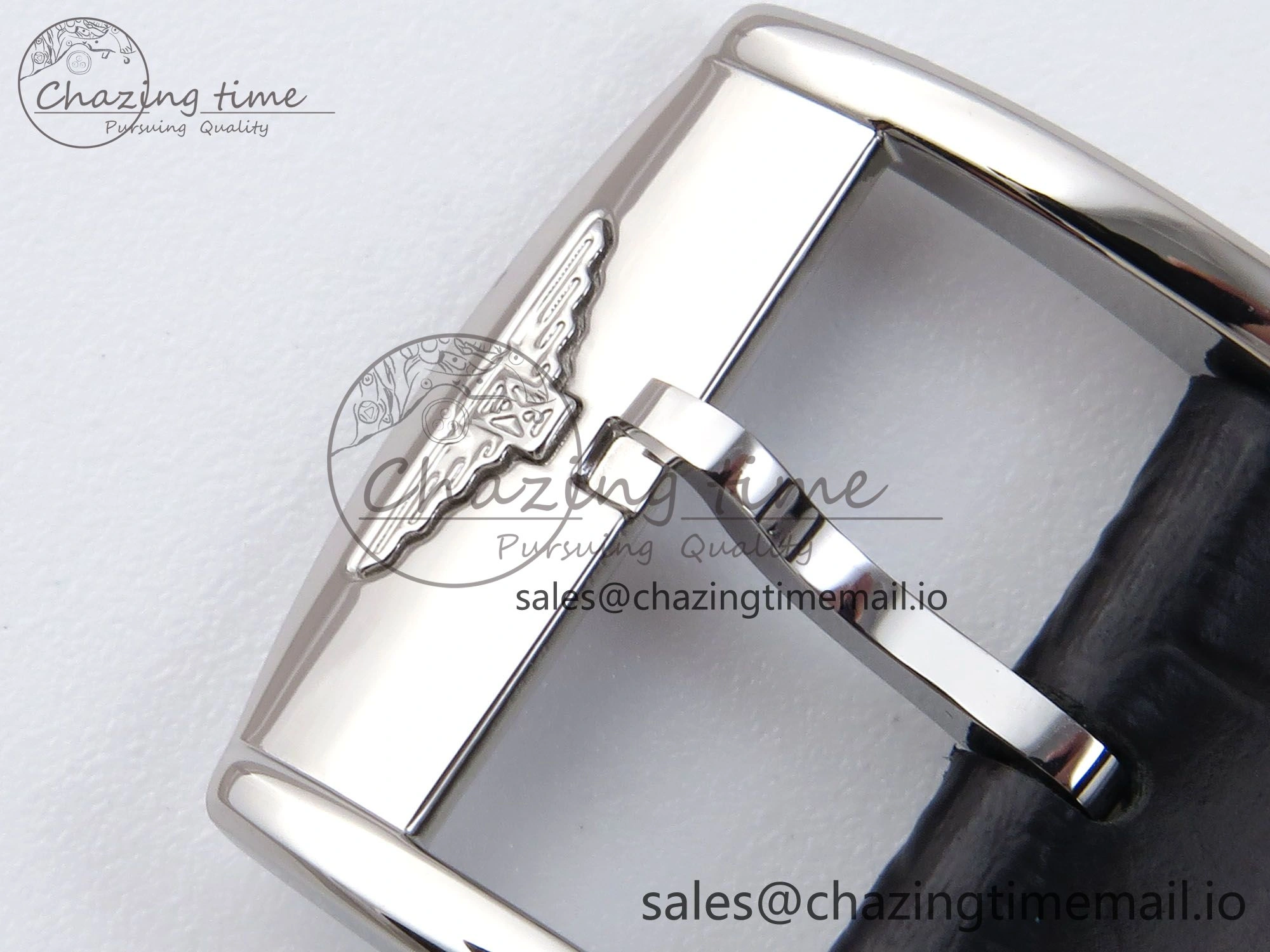 Flagship Heritage Moonphase SS APSF 1:1 Best Edition Silver SS Dial on Black Leather Strap A2892