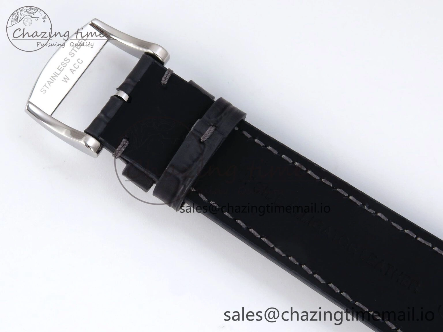 Flagship Heritage Moonphase SS APSF 1:1 Best Edition Silver SS Dial on Black Leather Strap A2892