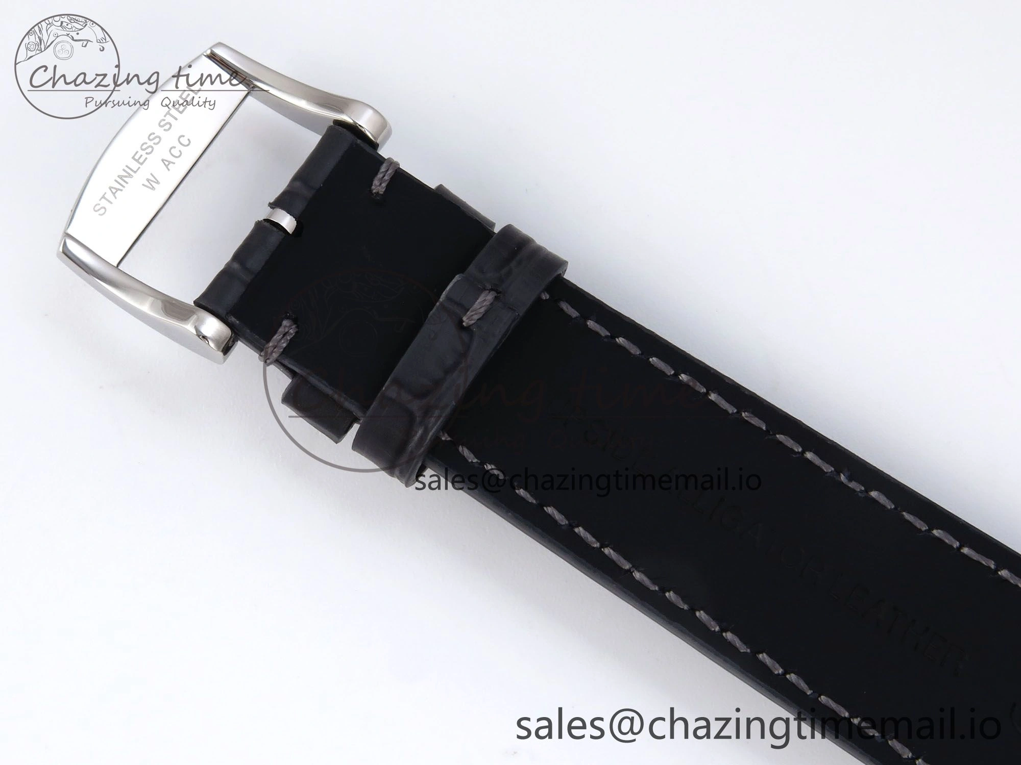 Flagship Heritage Moonphase SS APSF 1:1 Best Edition Silver SS Dial on Black Leather Strap A2892