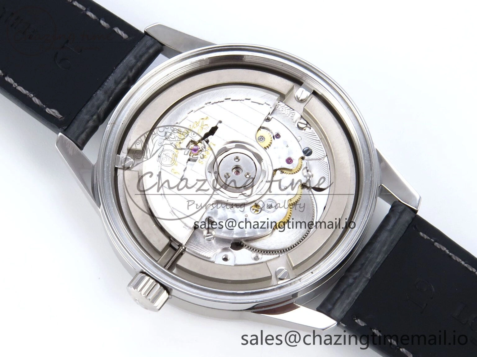 Flagship Heritage Moonphase SS APSF 1:1 Best Edition Silver SS Dial on Black Leather Strap A2892