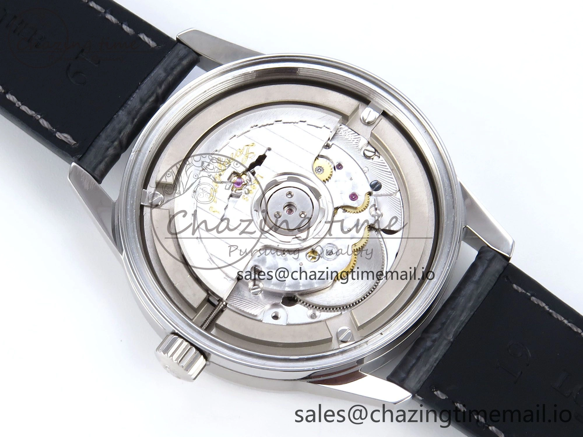 Flagship Heritage Moonphase SS APSF 1:1 Best Edition Silver SS Dial on Black Leather Strap A2892