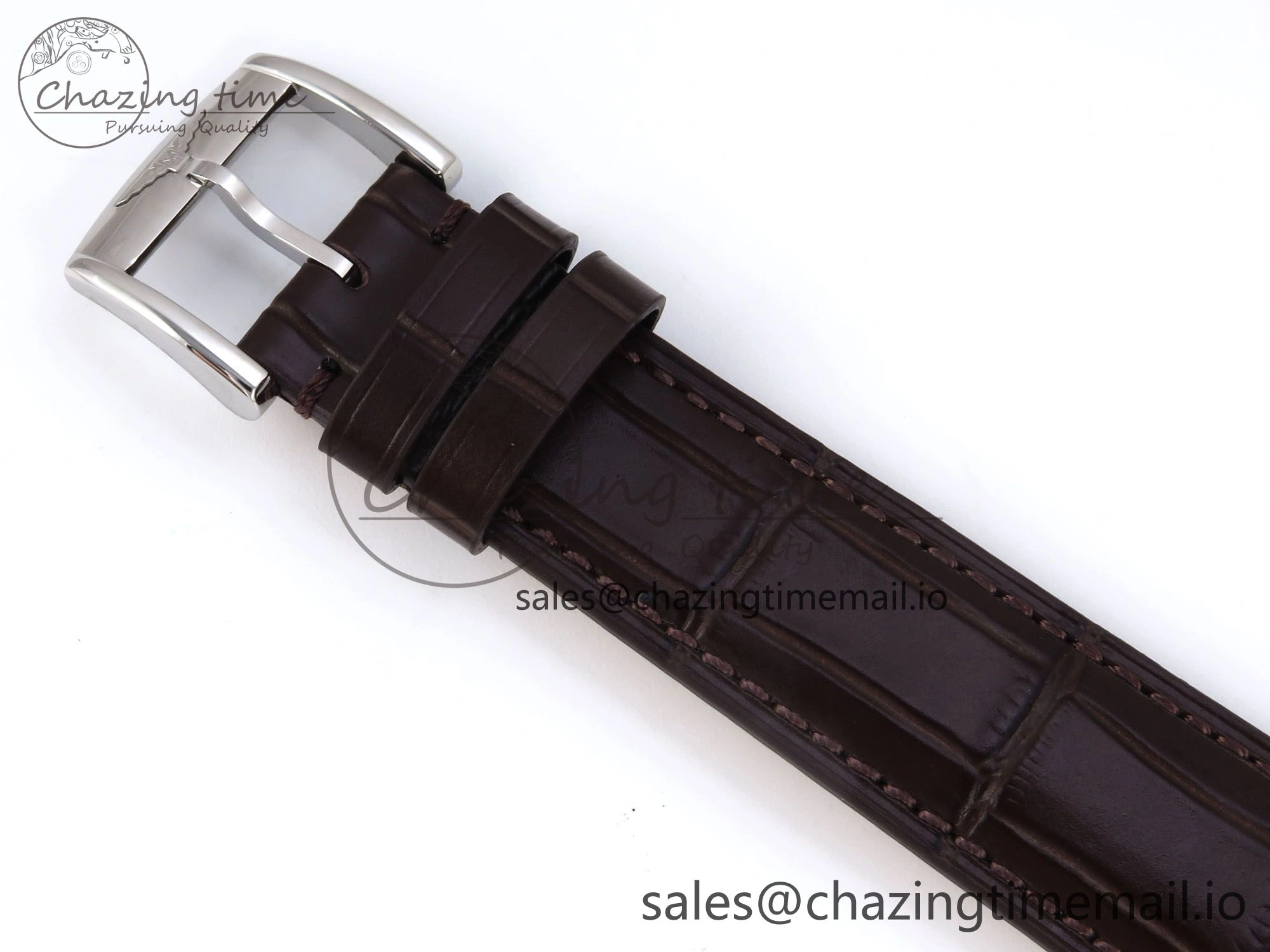 Flagship Heritage Moonphase SS APSF 1:1 Best Edition Silver YG Dial on Brown Leather Strap A2892