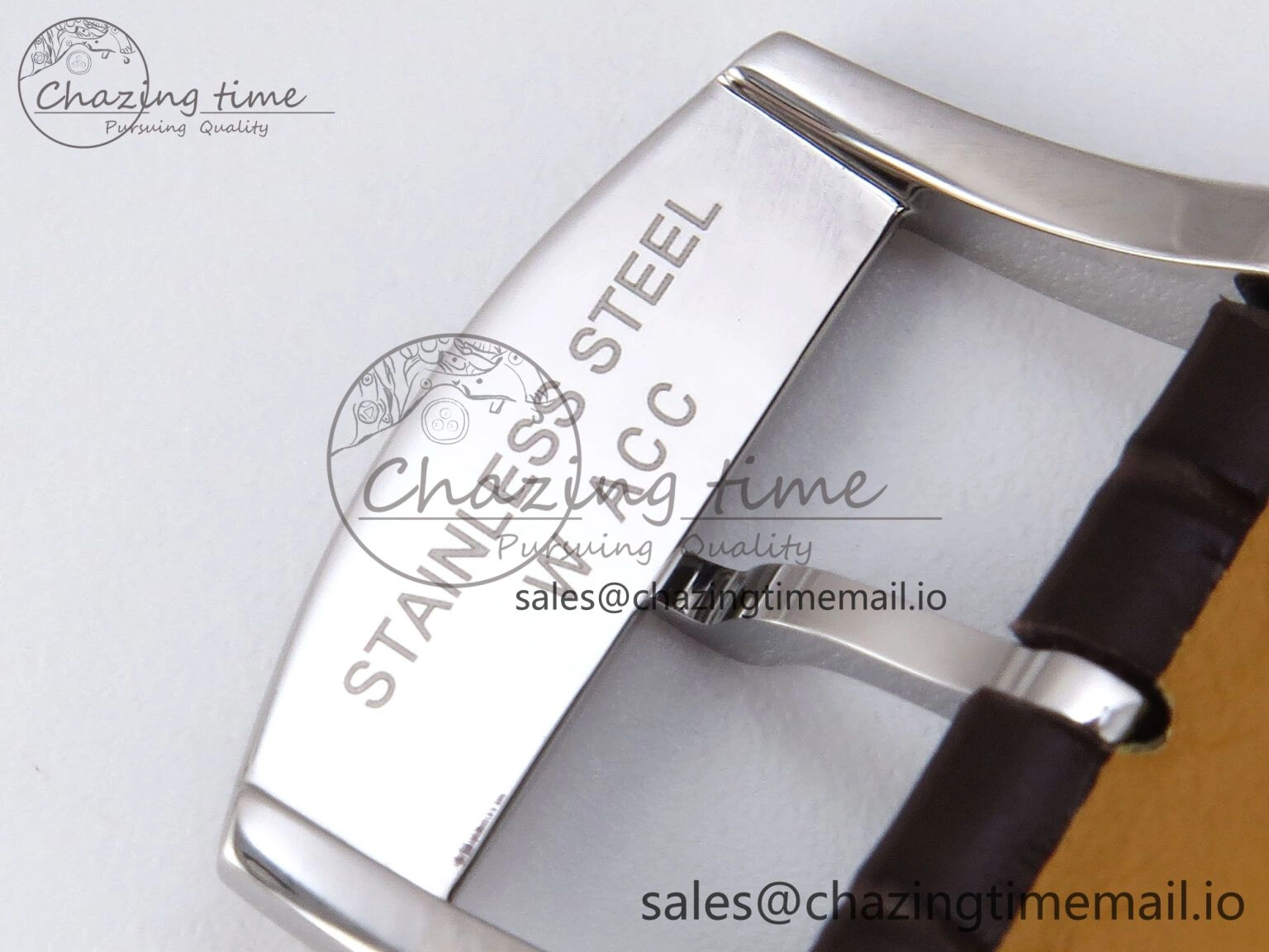Flagship Heritage Moonphase SS APSF 1:1 Best Edition Silver YG Dial on Brown Leather Strap A2892