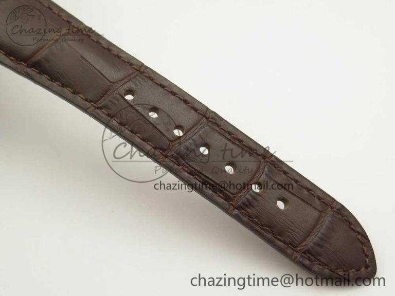 Fleurier Tonda Tourbillon Woodrock RG Real PR JBF Best Edition Red Man Dial on Brown Leather Strap