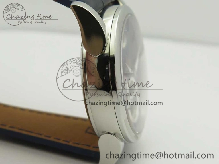 Fleurier Tonda Tourbillon Woodrock SS Real PR JBF Best Edition Blue Dial on Blue Leather Strap