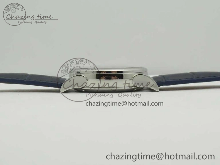Fleurier Tonda Tourbillon Woodrock SS Real PR JBF Best Edition Blue Dial on Blue Leather Strap