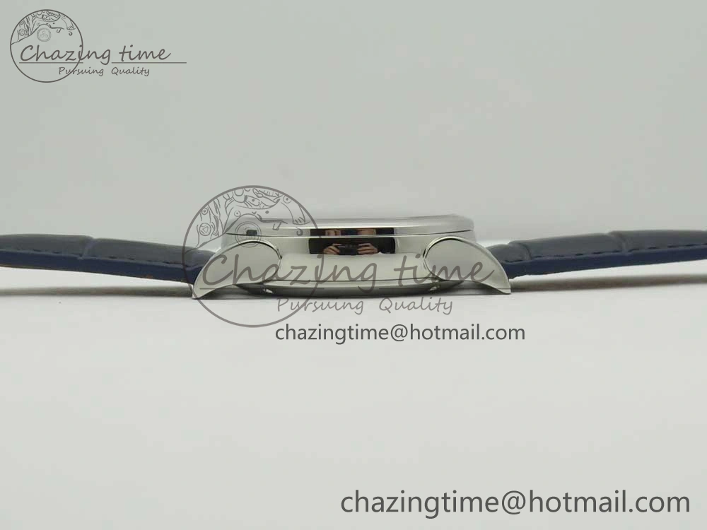 Fleurier Tonda Tourbillon Woodrock SS Real PR JBF Best Edition Blue Dial on Blue Leather Strap