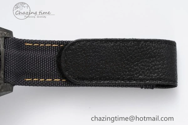 GMT Carbon DIWF Best Edition Black Textured Dial YG Markers on Black Nylon Strap SA3186 CHS