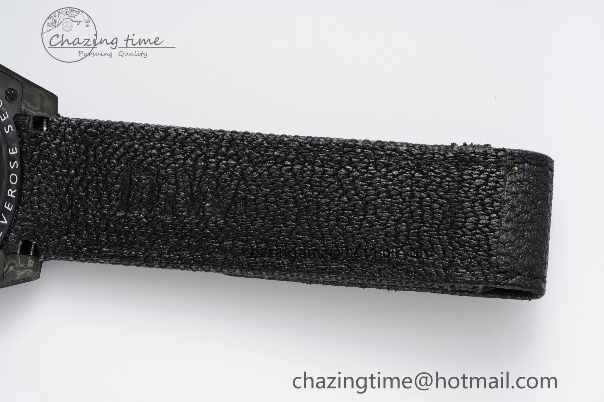 GMT Carbon DIWF Best Edition Black Textured Dial YG Markers on Black Nylon Strap SA3186 CHS