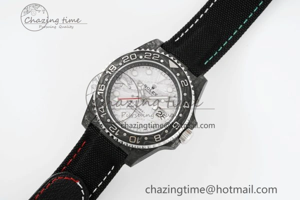 GMT Carbon DIWF Best Edition Meteorite Dial on Black Nylon Strap SA3186 CHS