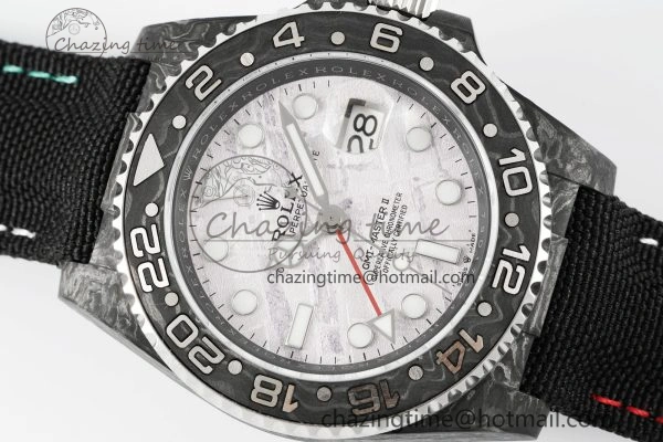 GMT Carbon DIWF Best Edition Meteorite Dial on Black Nylon Strap SA3186 CHS