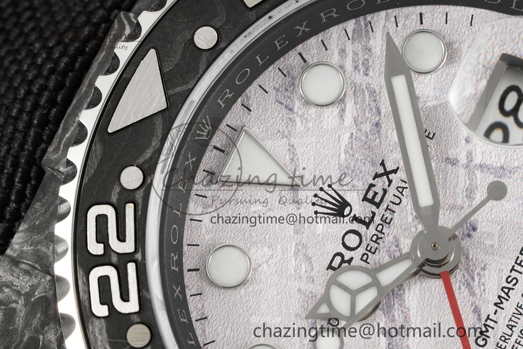 GMT Carbon DIWF Best Edition Meteorite Dial on Black Nylon Strap SA3186 CHS